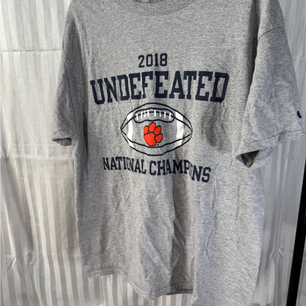 Gray Undefeated National Champions T-Shirt